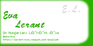 eva lerant business card